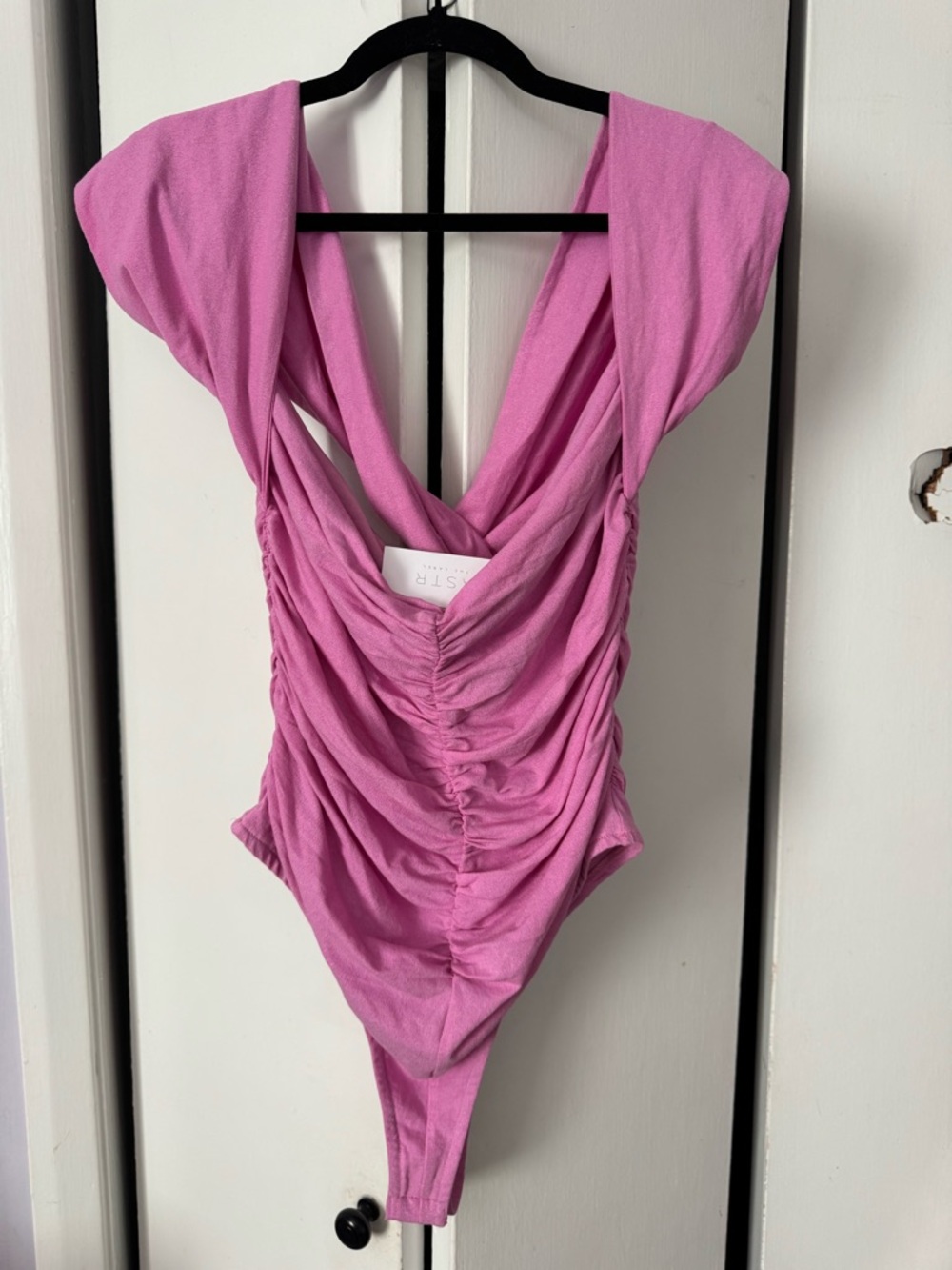 Astr Pink Twist Front Bodysuit